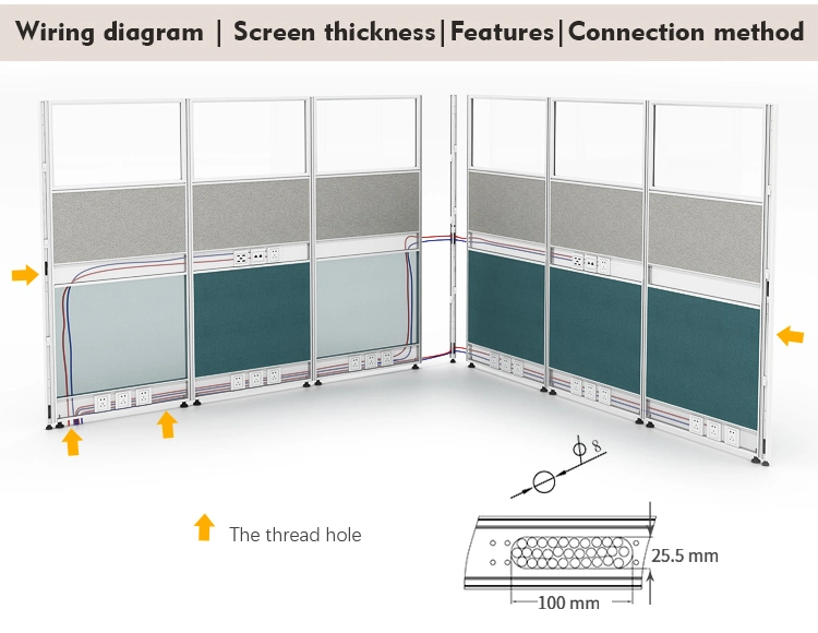 Promotion Workstation Partition Cubicle Table Panel Fabric Office Desk Office Furniture