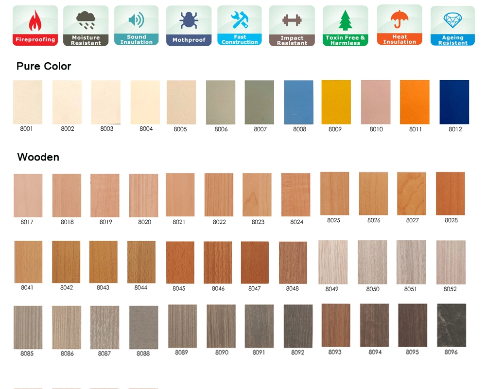 HPL Laminated Fireproof MGO Boards with Wooden Pattern for Internal Public Decorative Walls