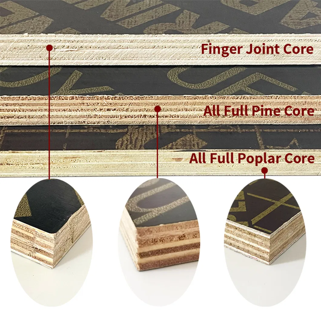 Marineplex 1220X2440X18mm Brown/Black Film Faced Plywood/Marine /Shuttering Plywood/ with Full Core/Finger Joint Core Construction Formwork Building Materials